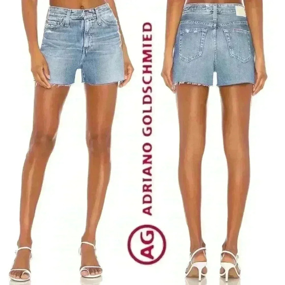 NWT AG Jeans "Mikkel" Denim Distressed High Rise Short in 20-Year Vintage